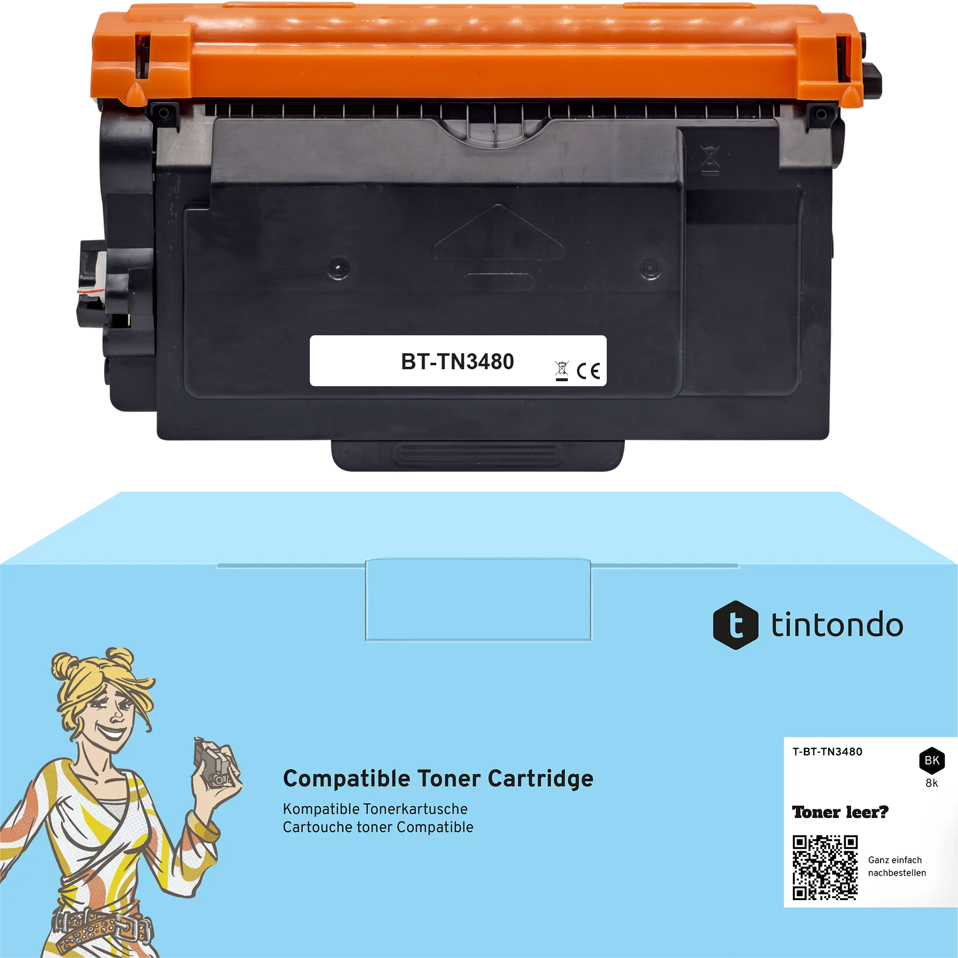Toner kompatibel für Brother TN-3480 Schwarz