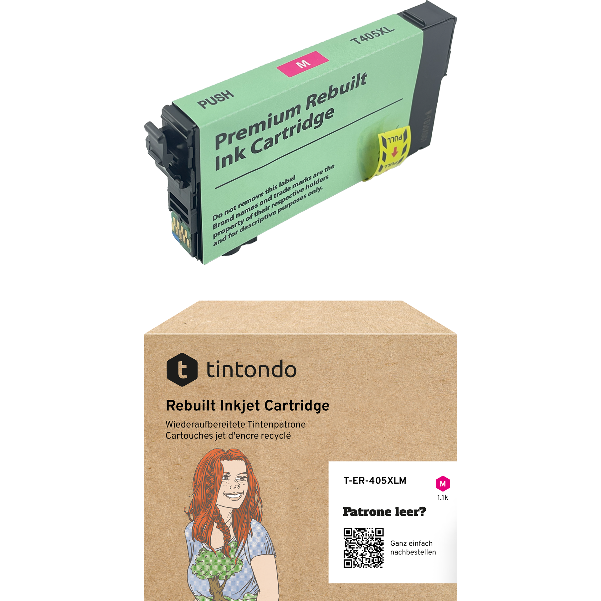 Rebuilt Druckerpatrone für Epson 405XL Magenta C13T05H34010