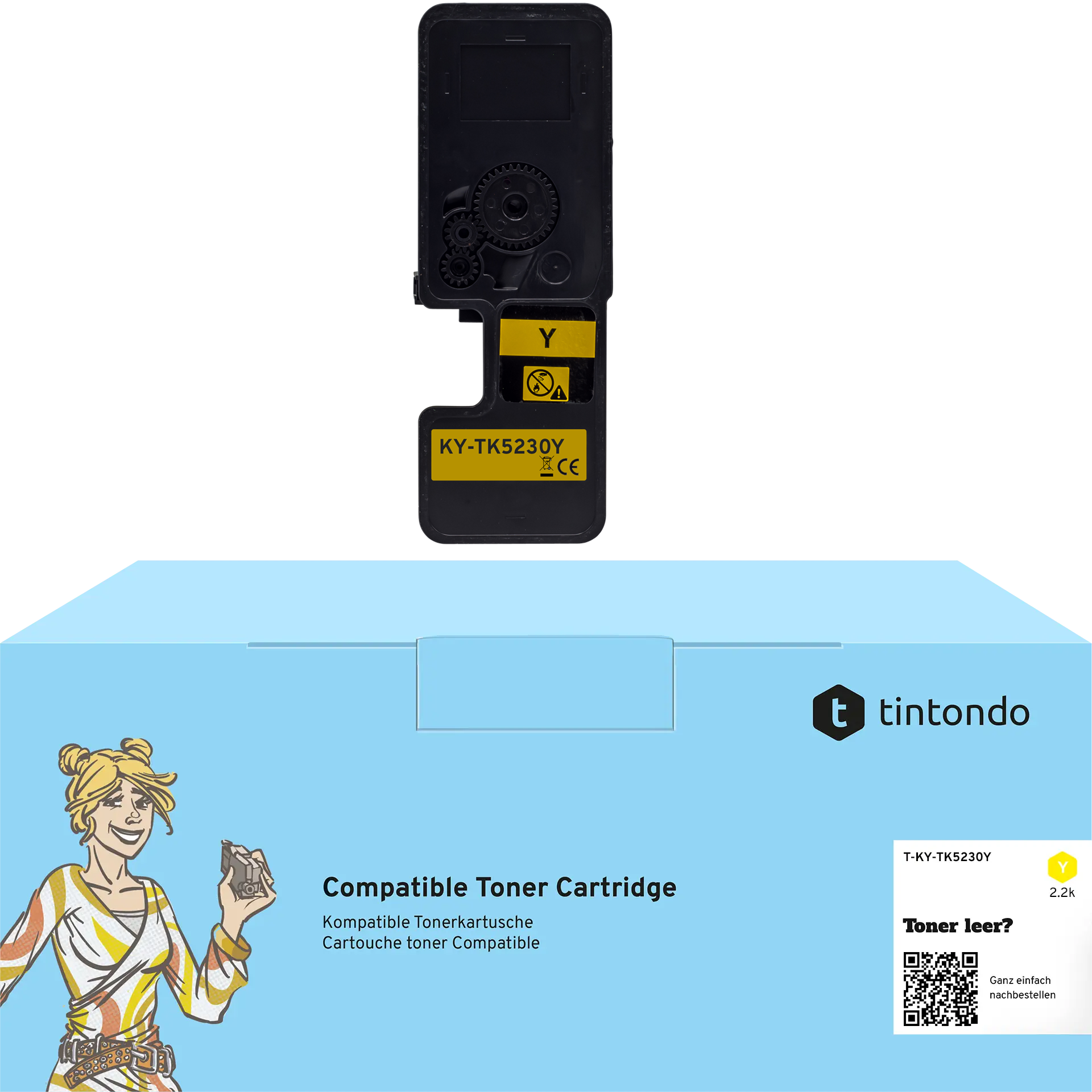 Toner kompatibel für Kyocera TK-5230 Gelb