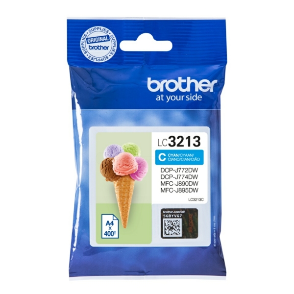 Original Tintenpatrone Brother LC-3213 Cyan