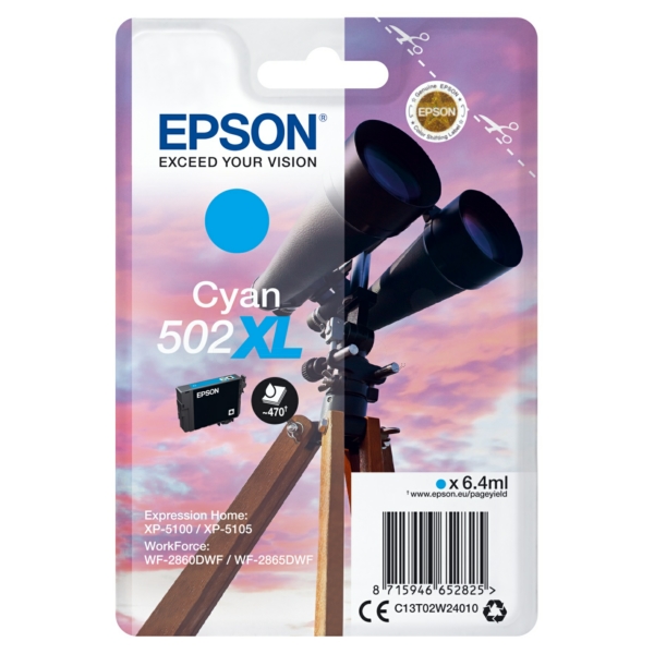 Original Tintenpatrone Epson 502XL Cyan