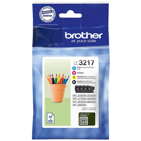 Original Tintenpatronen Brother LC-3217 Viererpack CMYK