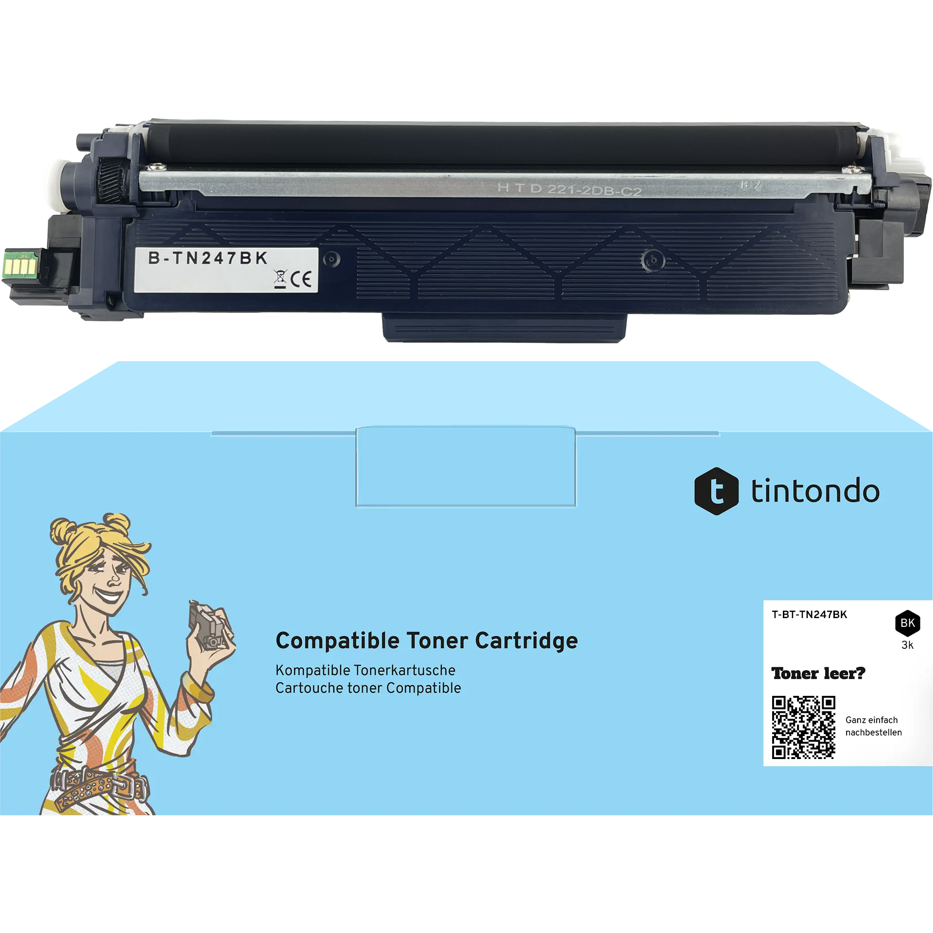 Toner kompatibel für Brother TN-247 Schwarz