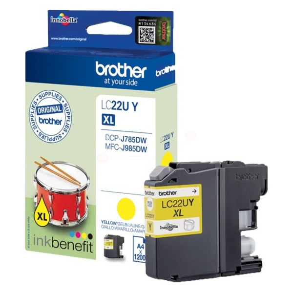 Original Tintenpatrone Brother LC-22U Yellow