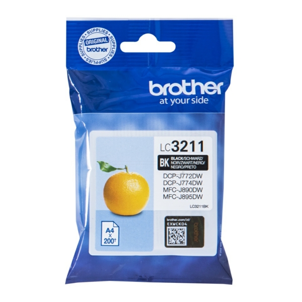Original Tintenpatrone Brother LC-3211 Black