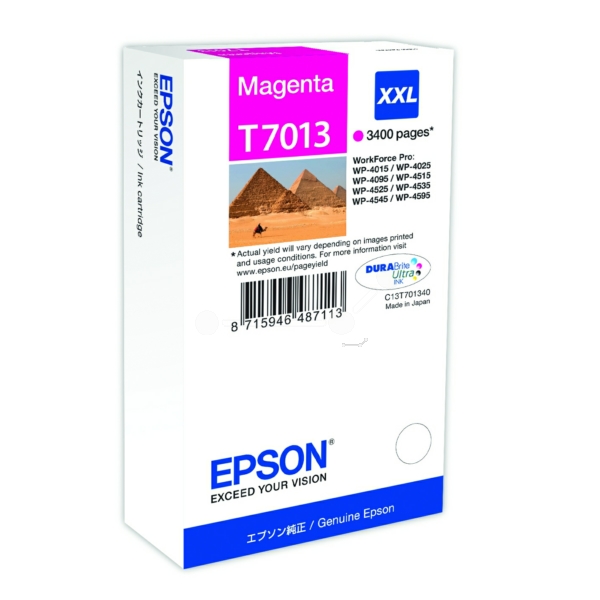 Original Tintenpatrone Epson T7013XXL Magenta