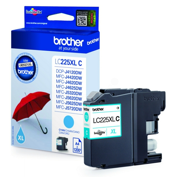 Original Tintenpatrone Brother LC-225XL Cyan