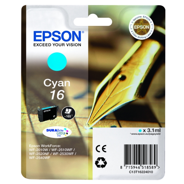 Original Tintenpatrone Epson 16 Cyan