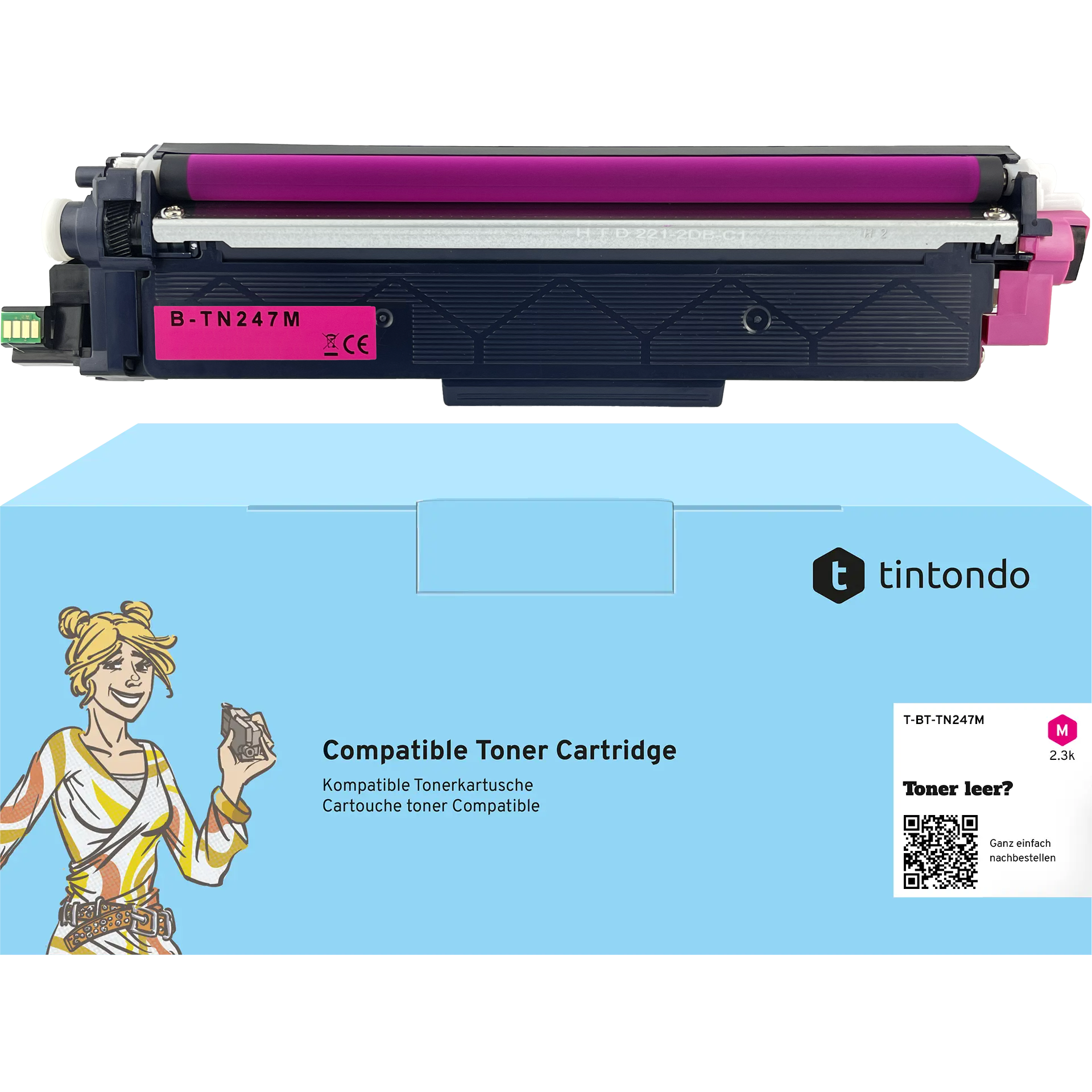 Toner kompatibel für Brother TN-247 Magenta