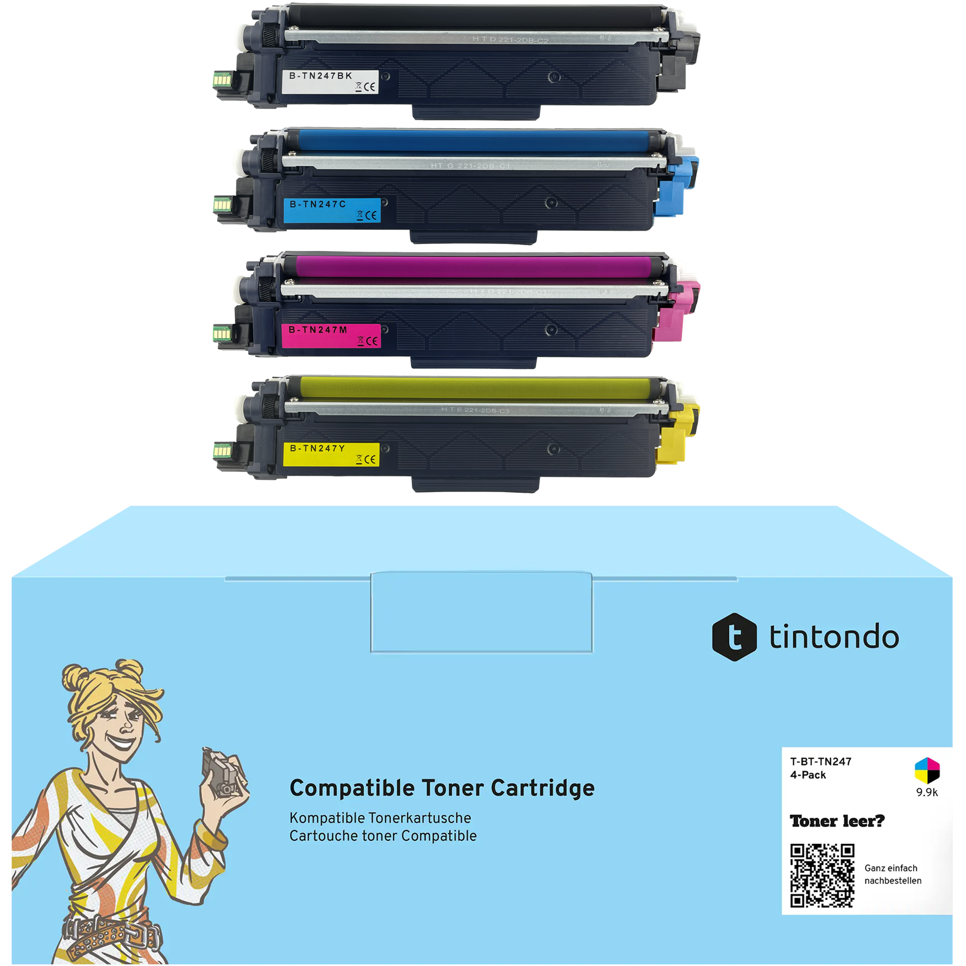 Toner kompatibel für Brother TN-247 BKCMY 4er Set