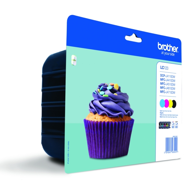 Original Tintenpatronen Brother LC-123 Viererpack CMYK