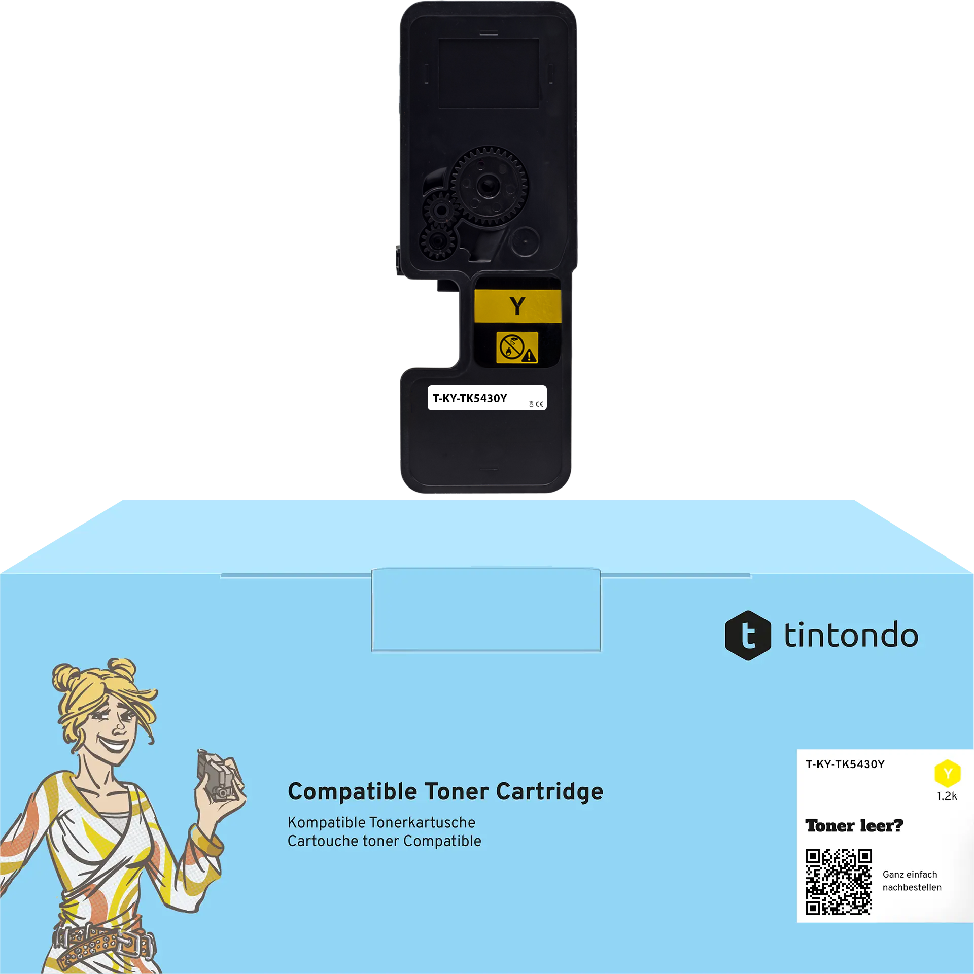 Toner kompatibel für Kyocera TK-5430 Gelb
