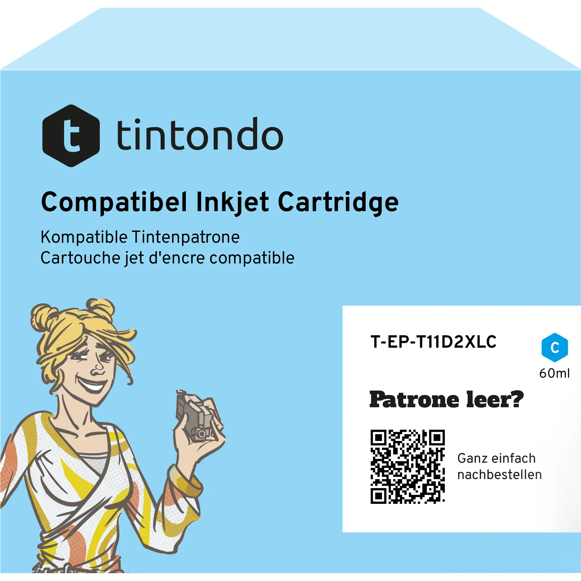 Druckerpatrone kompatibel für Epson T11D240 XL Cyan