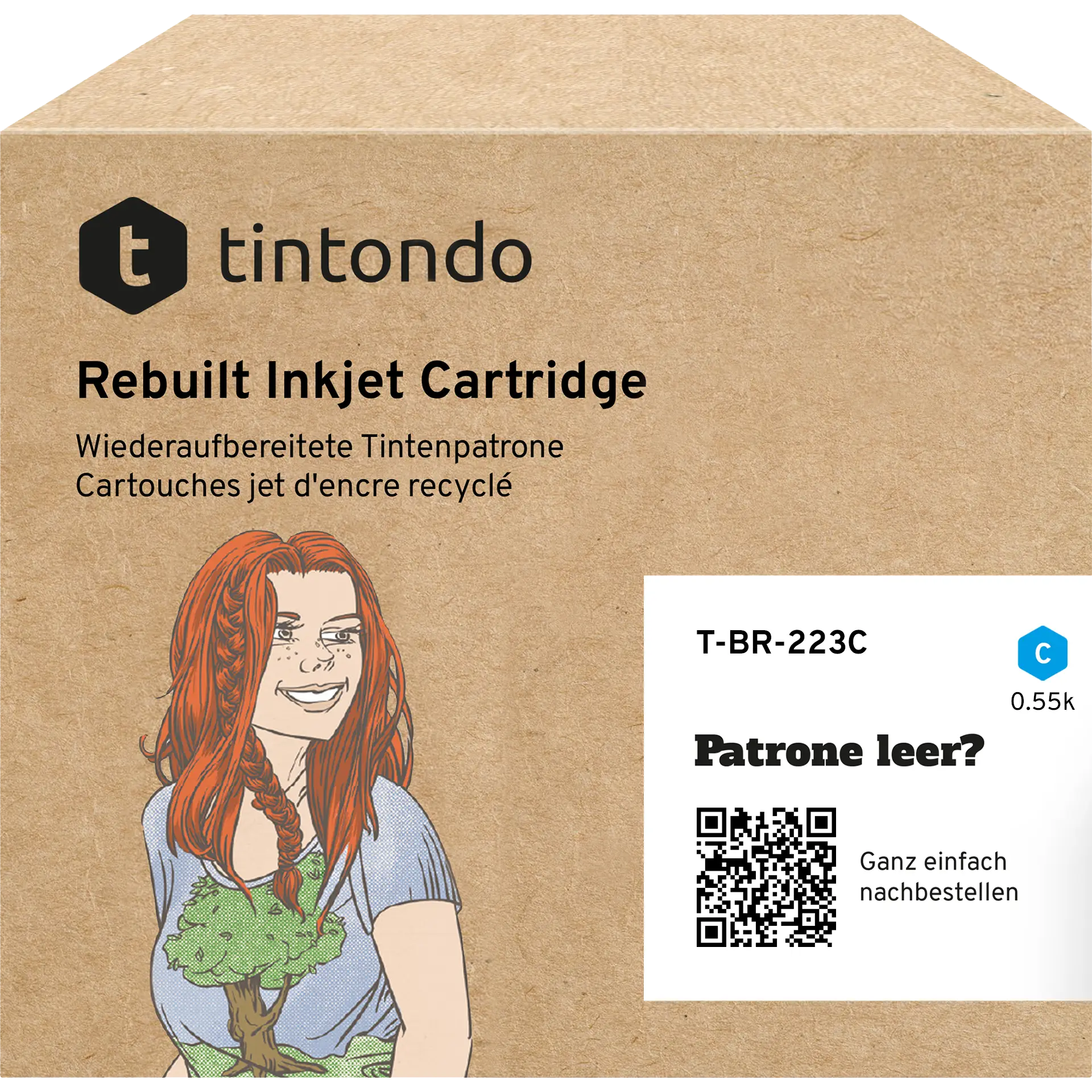 Rebuilt Druckerpatrone für Brother LC-223 Cyan