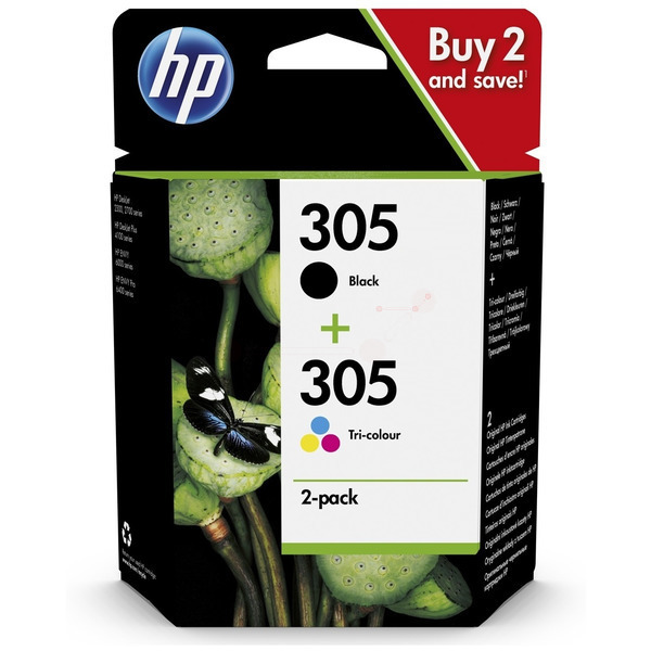 Original Druckerpatronen HP 305 Doppelpack Black and Color
