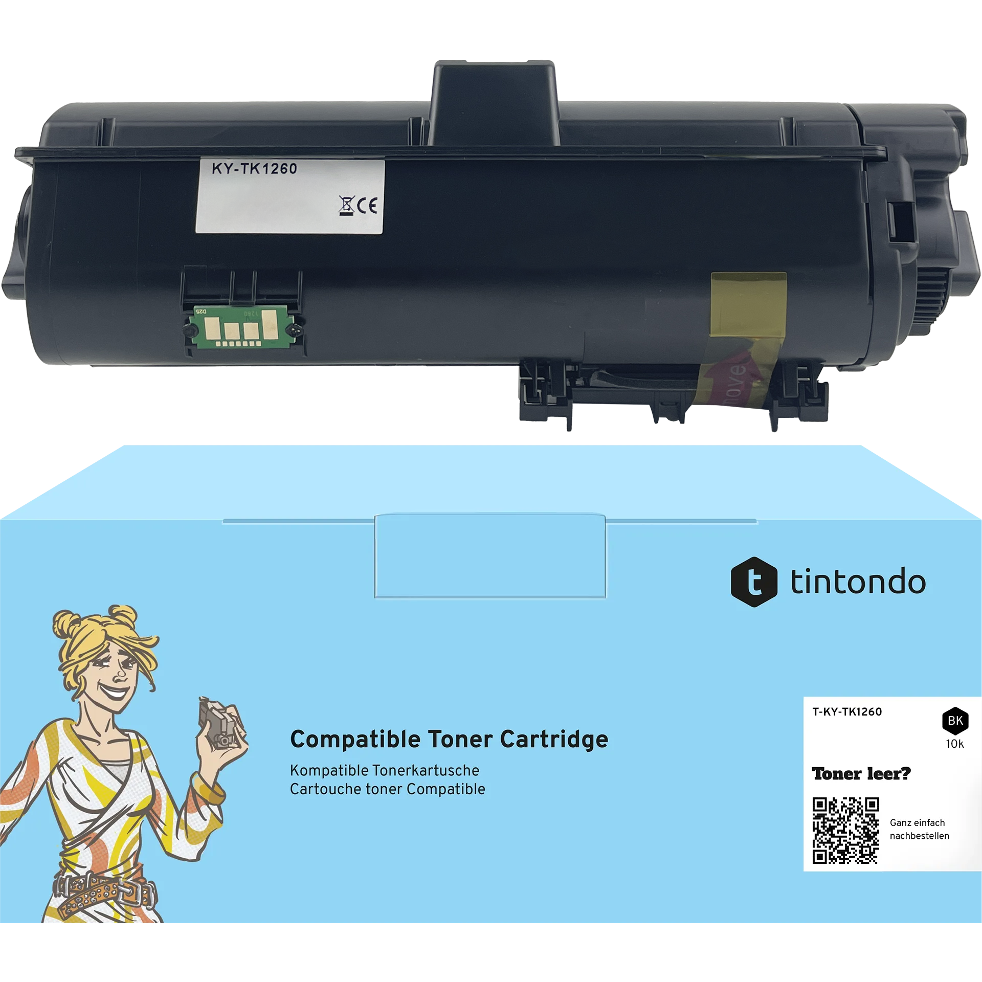 Toner kompatibel für Kyocera TK-1260 Schwarz