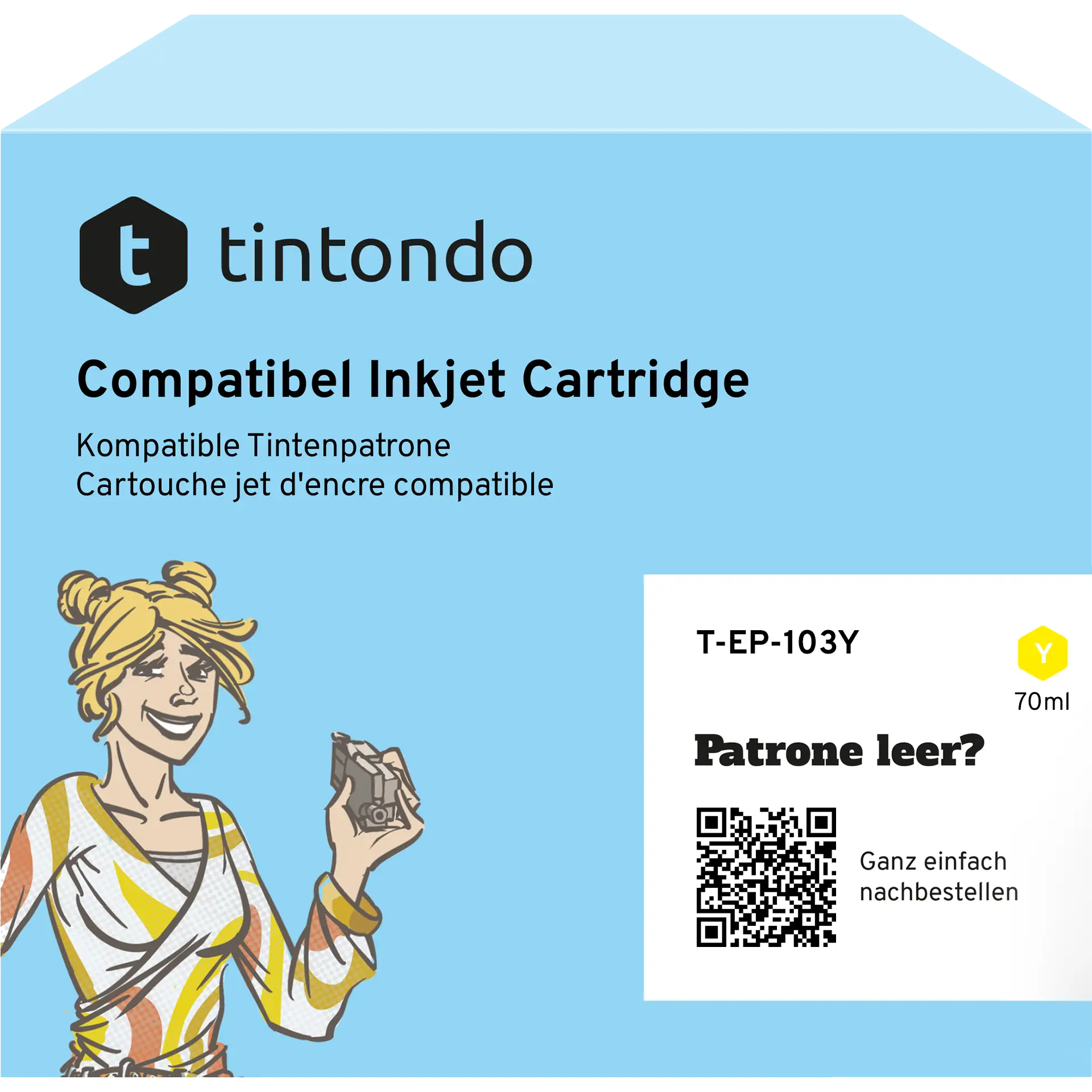 Tintenflasche kompatibel für Epson 103 Gelb