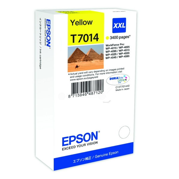 Original Tintenpatrone Epson T7014XXL Yellow