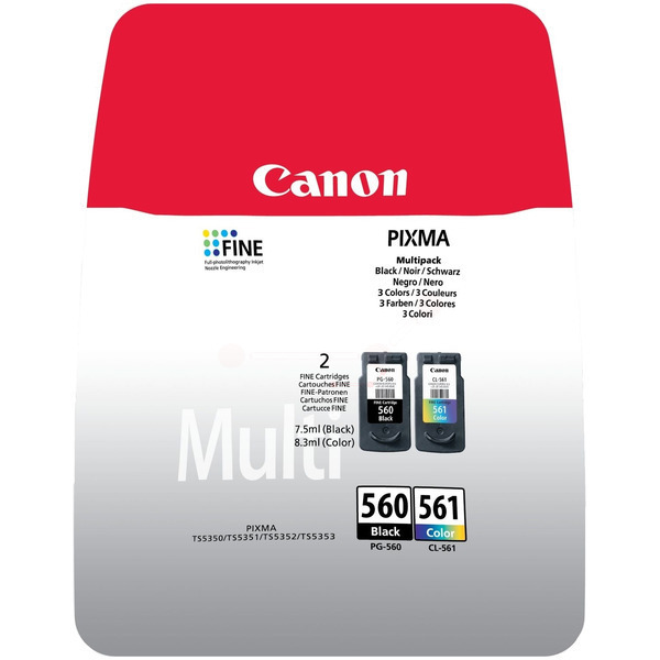 Original Druckerpatronen Canon PG-560+CL-561 Doppelpack Black and Color