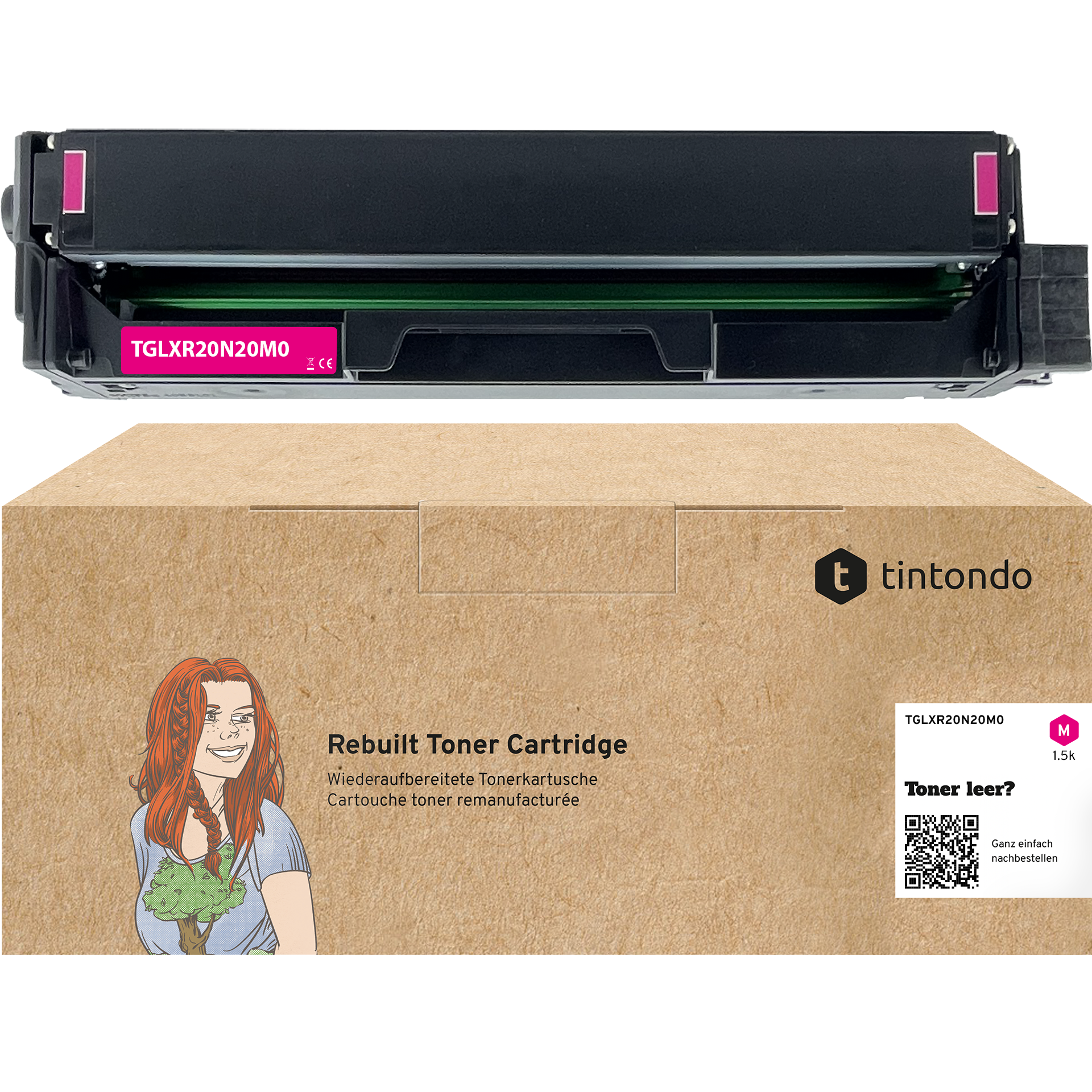 Rebuilt Toner für Lexmark CS331dw CS431dw CX431adw 20N20M0 Magenta