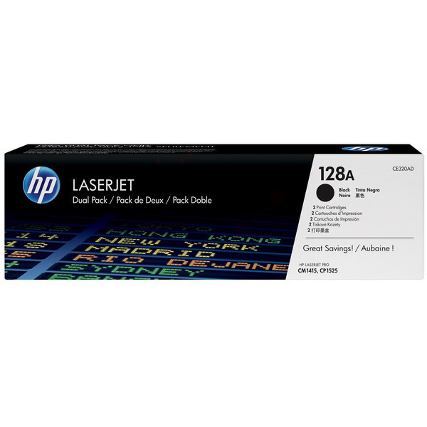 Original Toner HP CE320AD Doppelpack Black