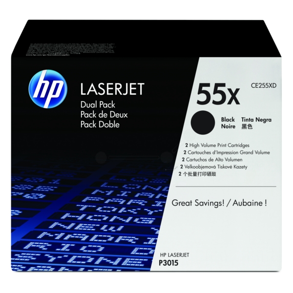 Original Toner HP CE255XD Doppelpack Black