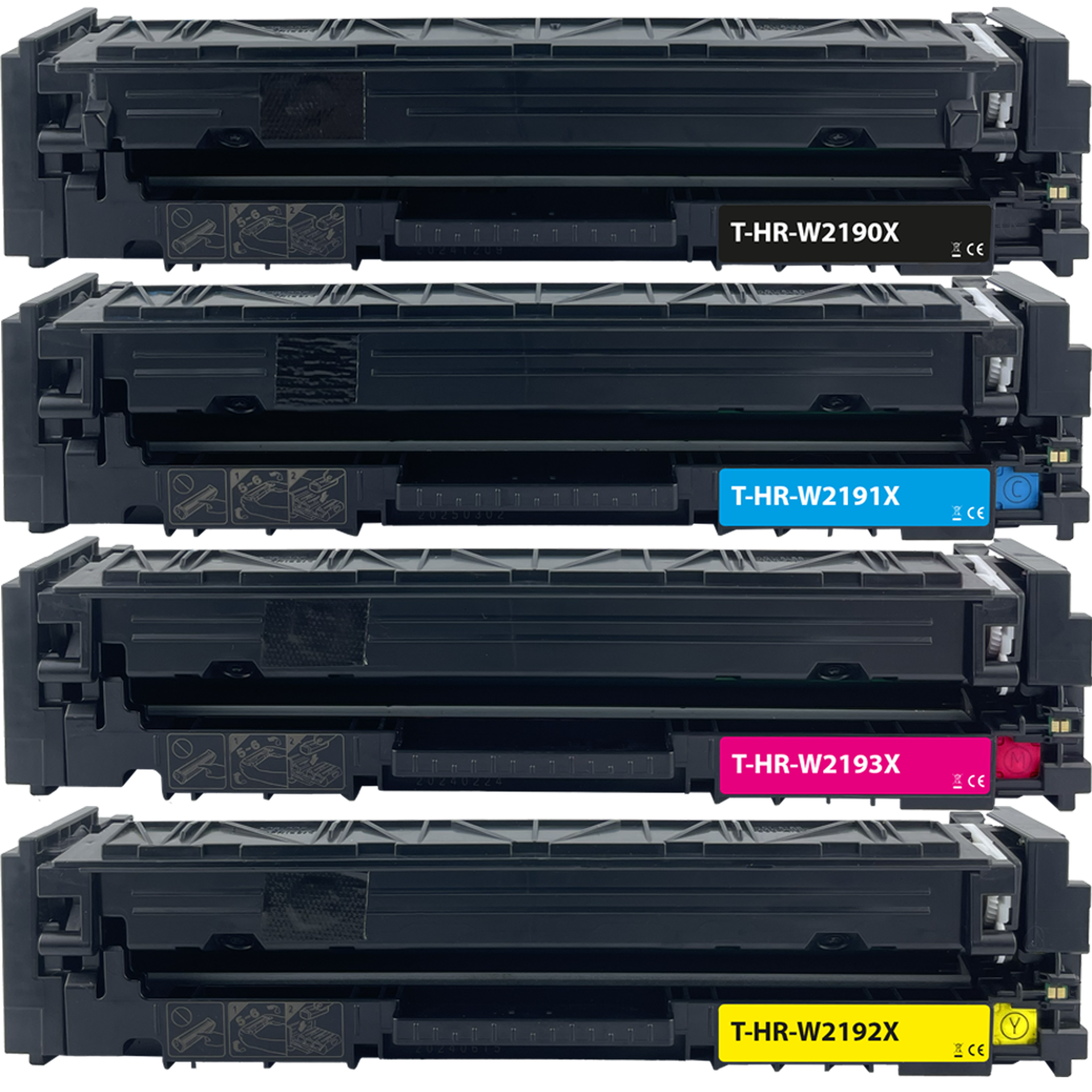 Rebuilt Toner für HP W2190X W2191X W2192X W2193X 219X BKCMY 4er Set