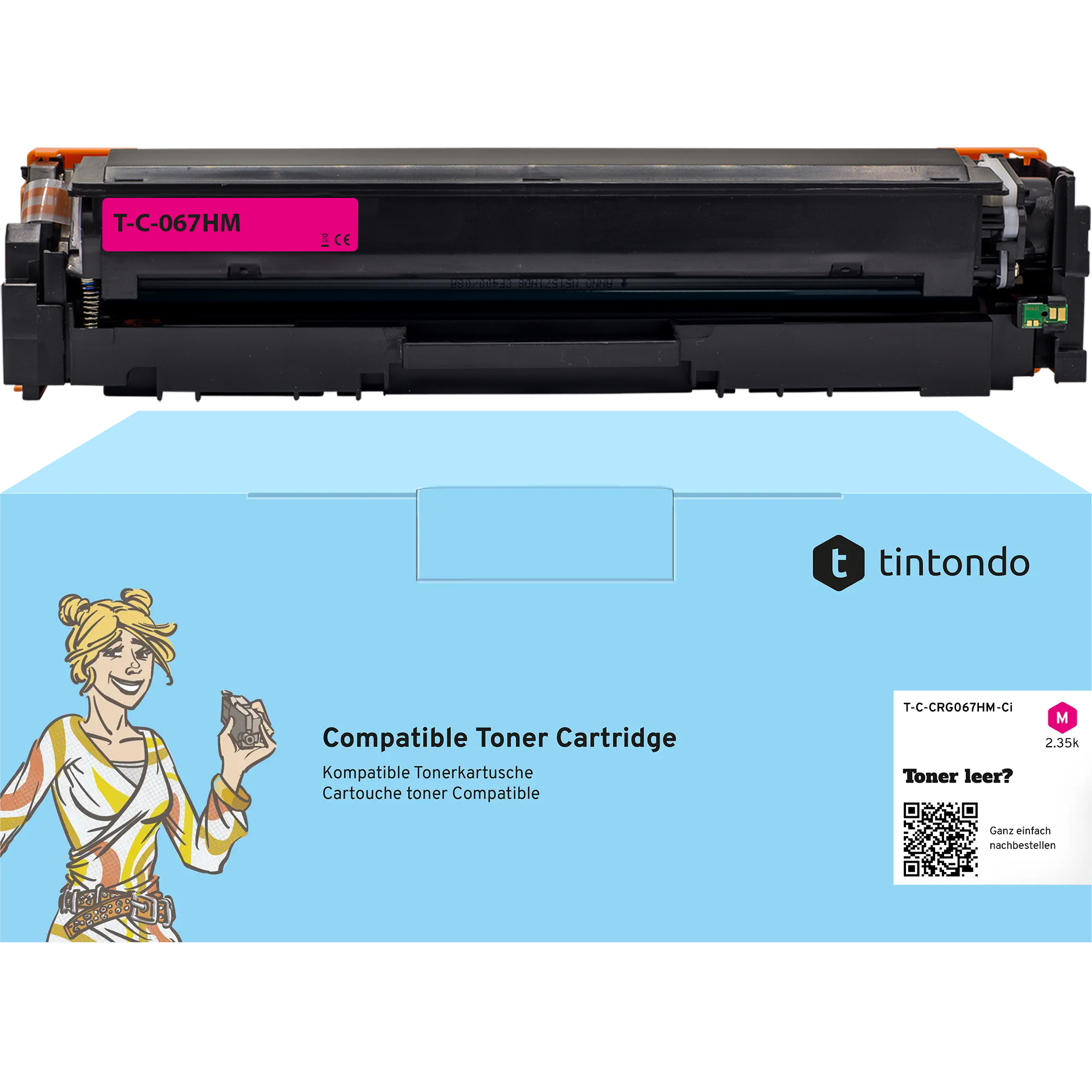 Toner kompatibel für Canon i-SENSYS LBP633Cdw 067H Magenta