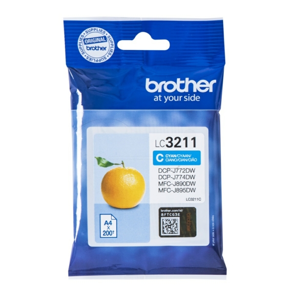 Original Tintenpatrone Brother LC-3211 Cyan