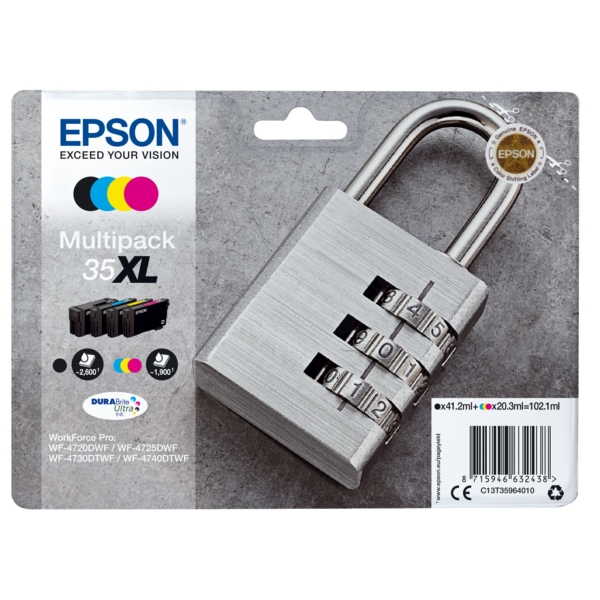 Original Tintenpatronen Epson 35XL Viererpack CMYK