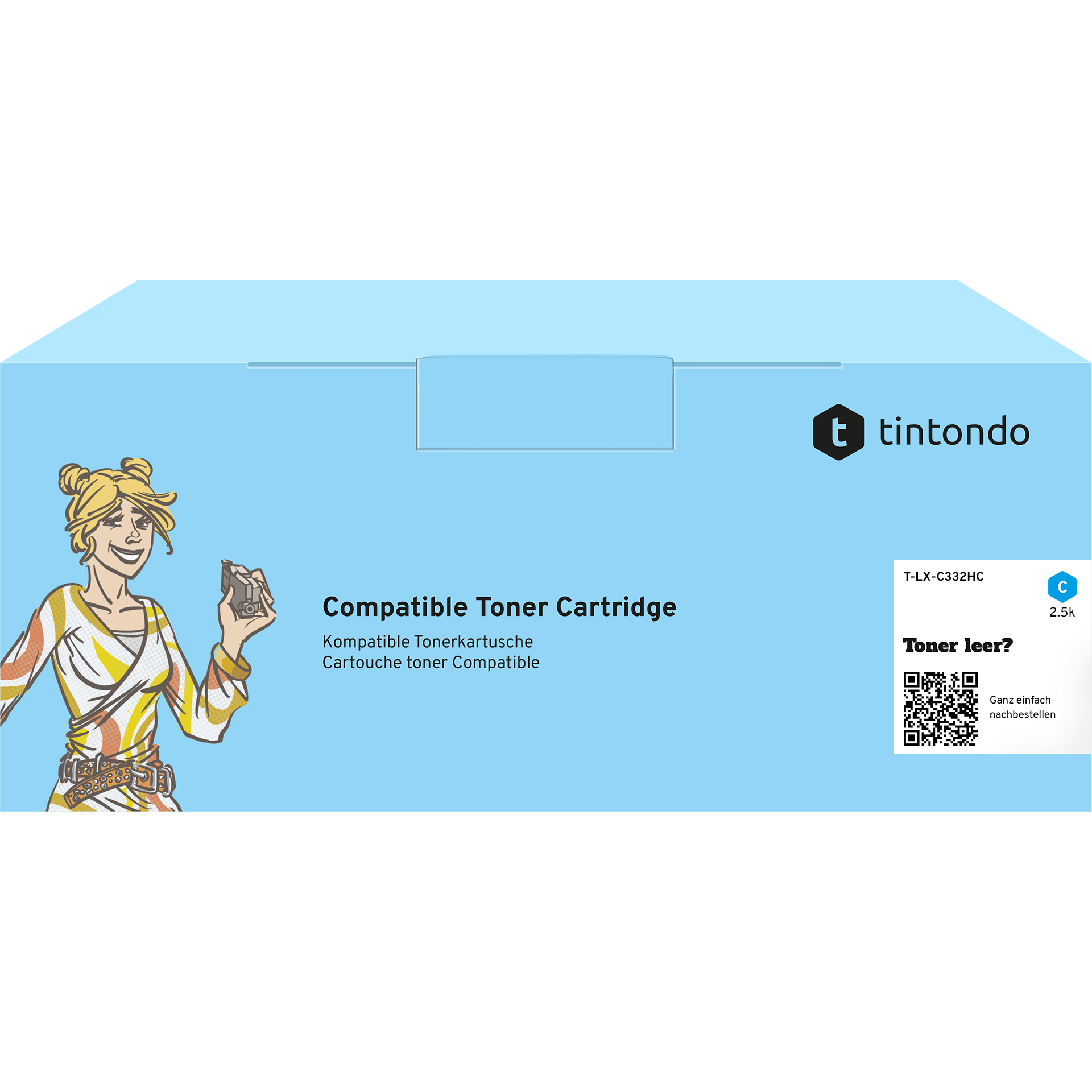 Toner kompatibel für Lexmark C332HC0 Cyan