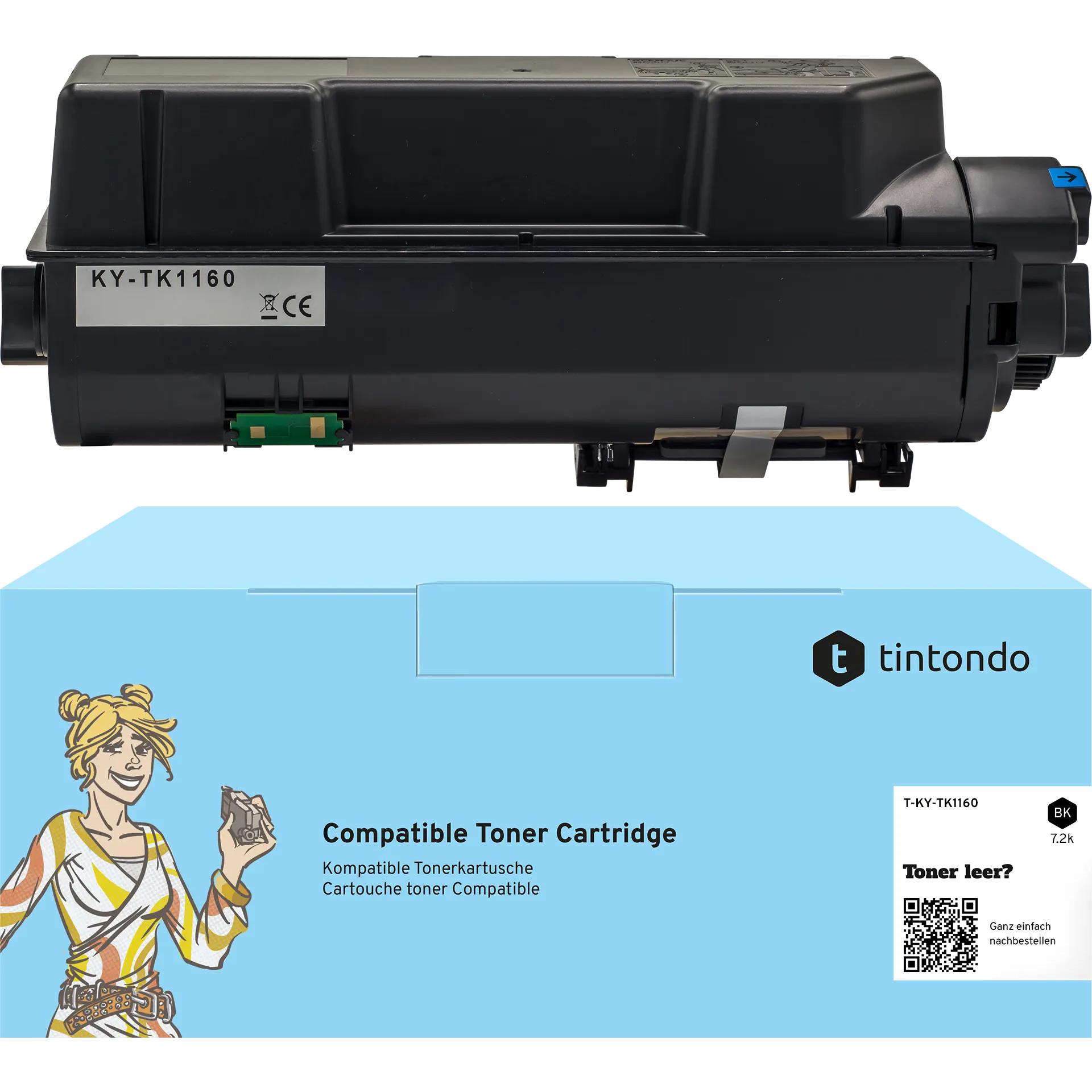 Toner kompatibel für Kyocera TK-1160 Schwarz