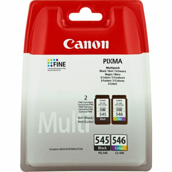 Original Druckerpatronen Canon PG-545+CL-546 Doppelpack Black and Color