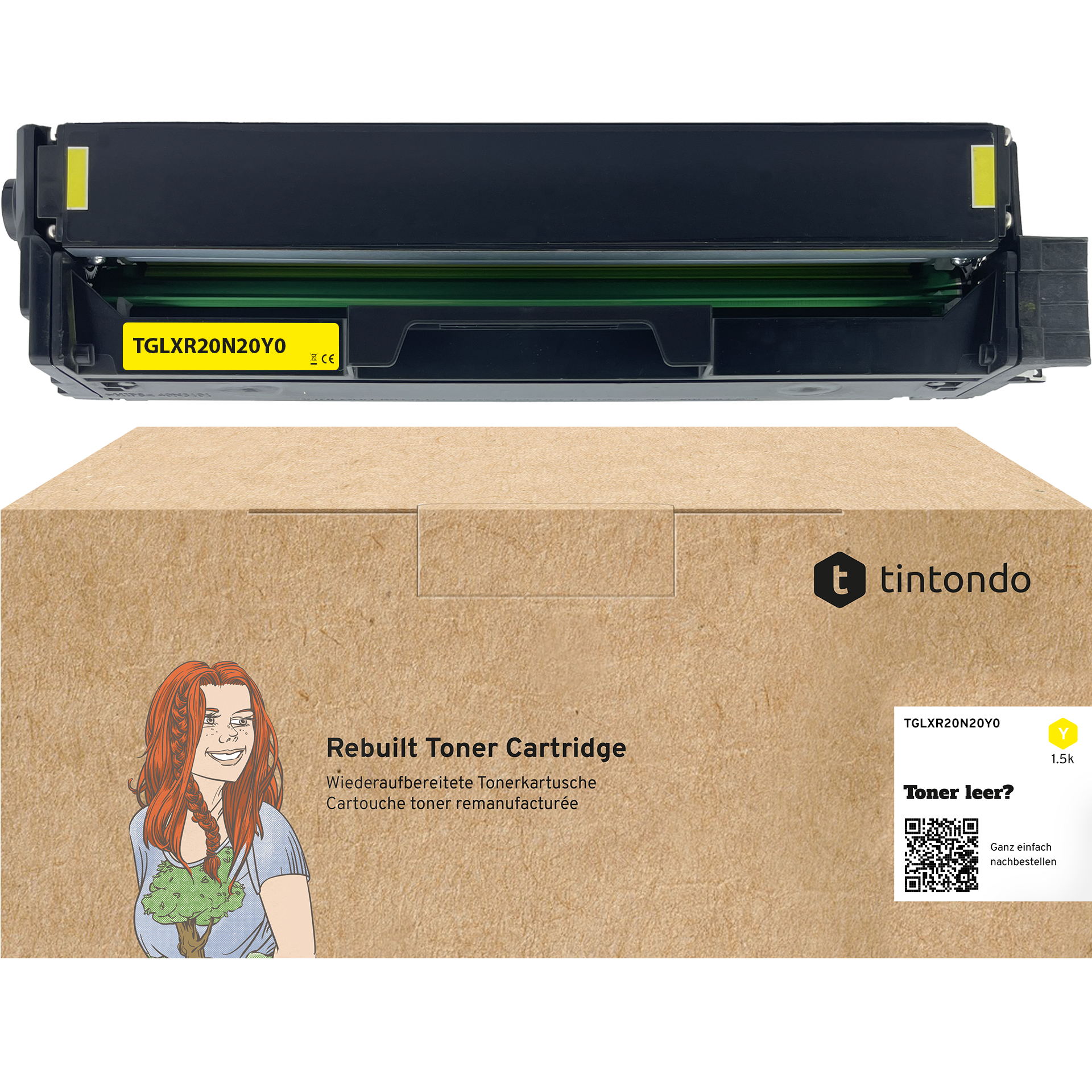 Rebuilt Toner für Lexmark CS331dw CS431dw CX431adw 20N20Y0 Gelb