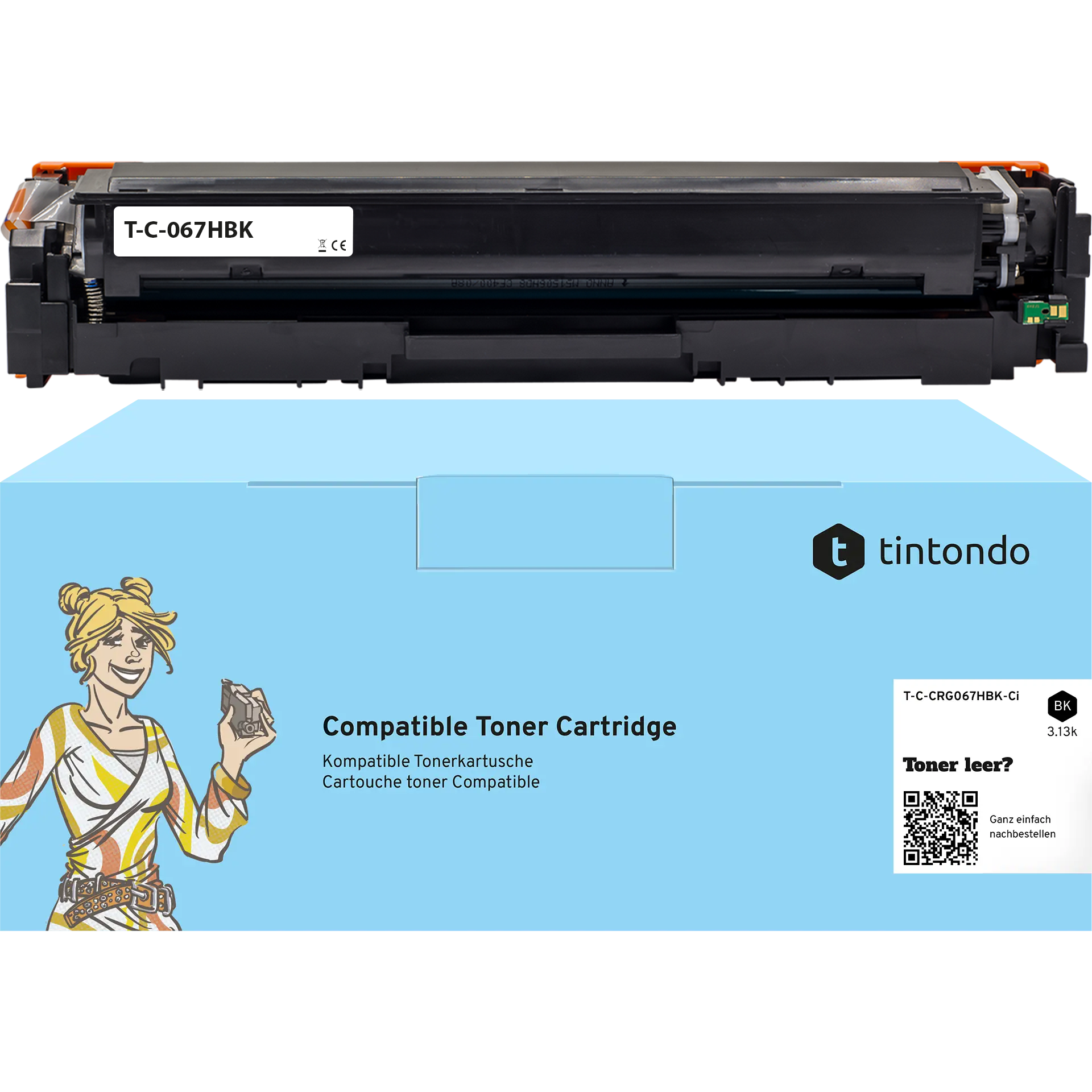 Toner kompatibel für Canon i-SENSYS LBP633Cdw 067H Schwarz