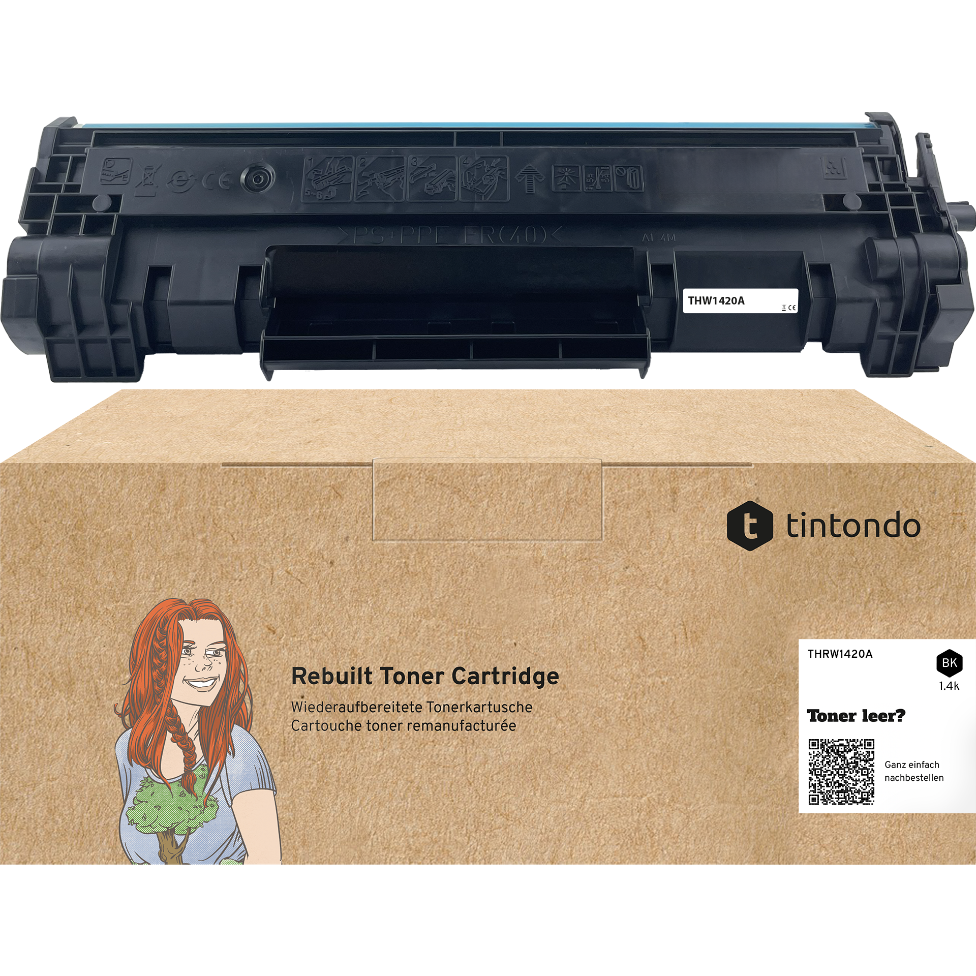 Toner Rebuilt zu HP W1420A 142A Schwarz