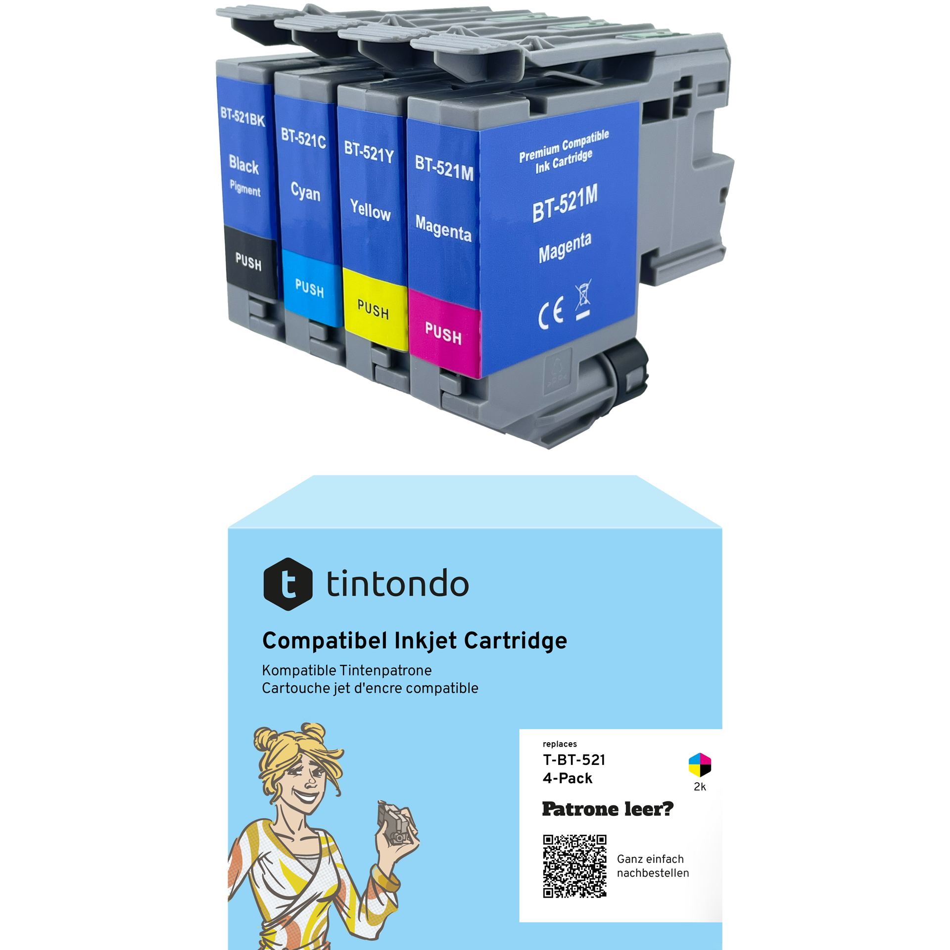 Druckerpatronen kompatibel BKCMY 4er Set für DCP-J 1300 Series