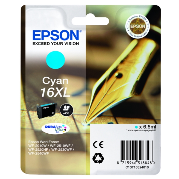 Original Tintenpatrone Epson 16XL Cyan