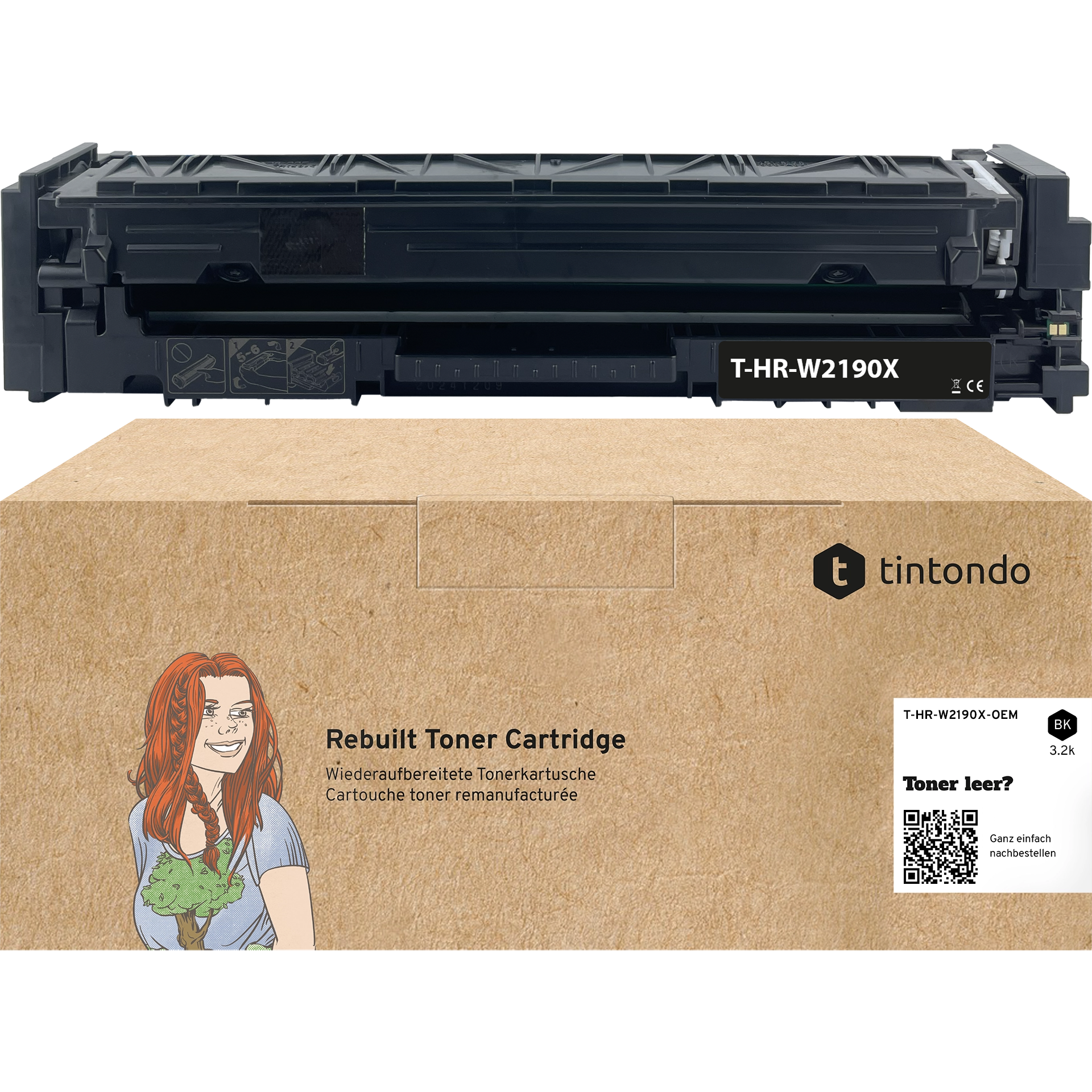 Rebuilt Toner für HP W2190X 219X Black