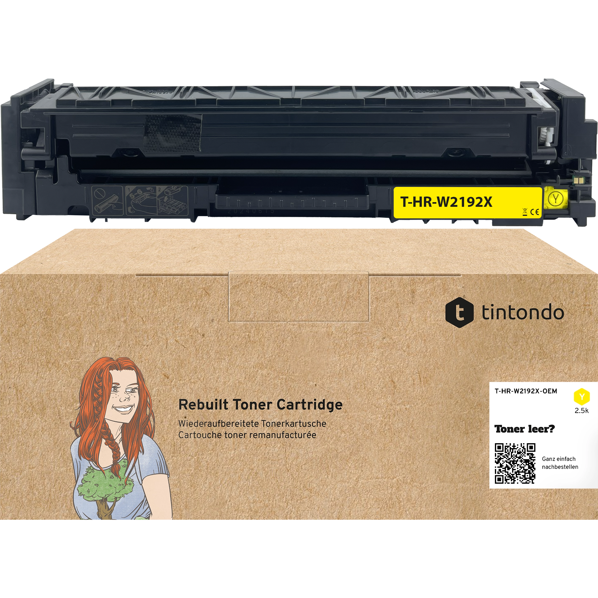 Rebuilt Toner für HP W2192X 219X Yellow