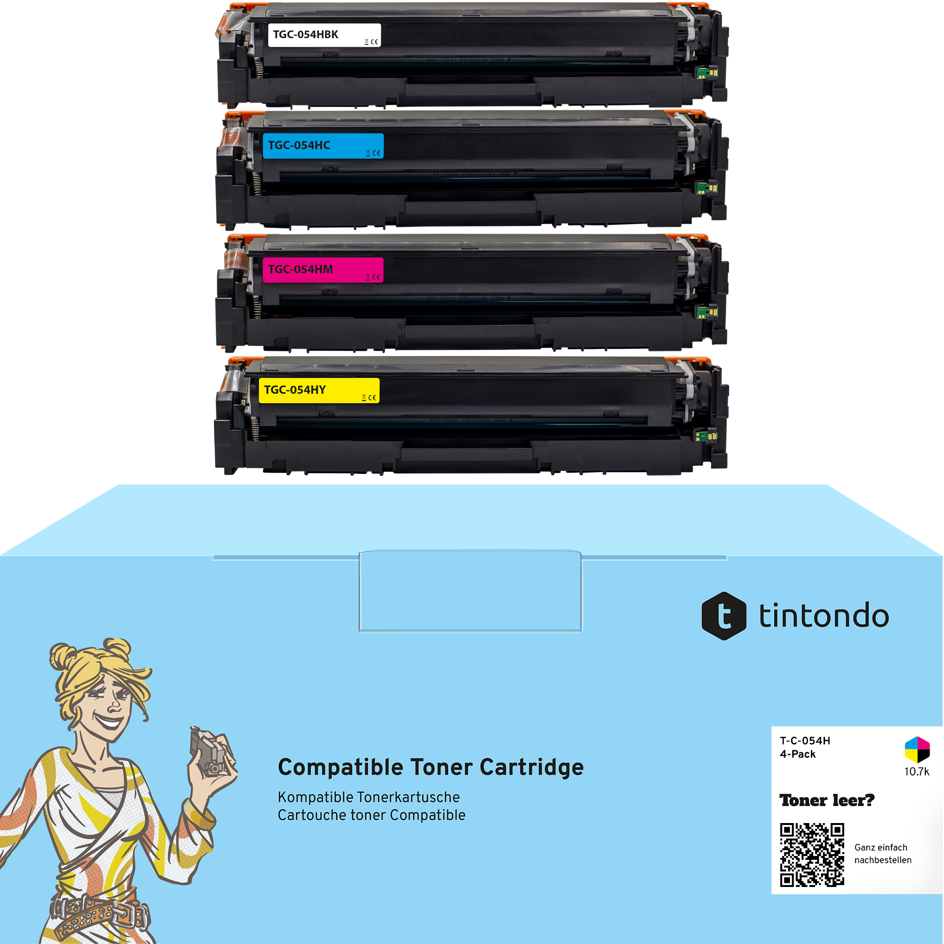 Toner kompatibel für Canon 054H BKCMY 4er Set