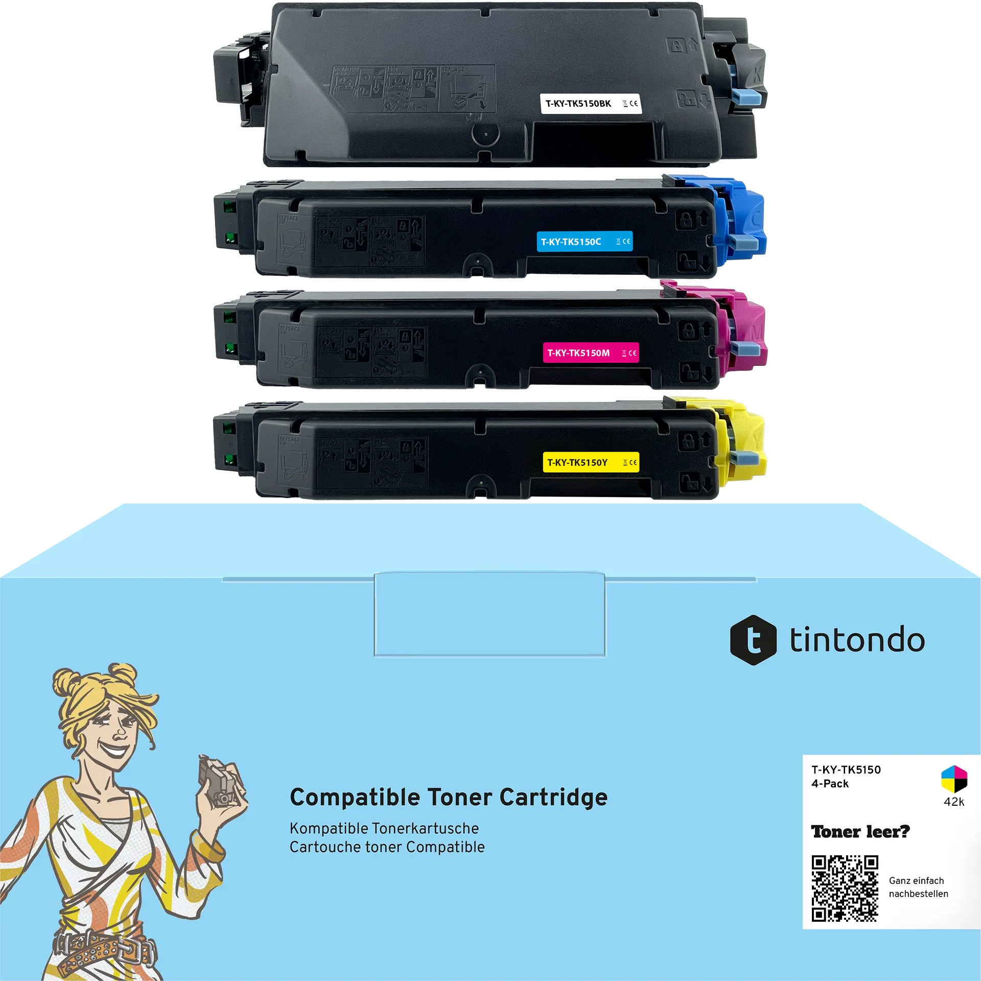 Toner kompatibel für Kyocera TK-5150 BKCMY 4er Set